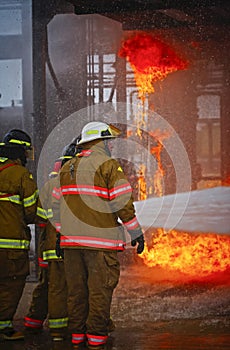 Live Fire Training Project at fire school