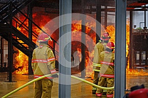 Live Fire Training Project at fire school