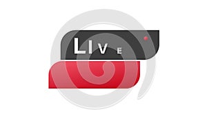 Live Football streaming Icon, Button for broadcasting or online football stream. Motion graphics.