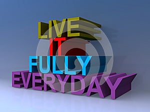 Live it fully everyday