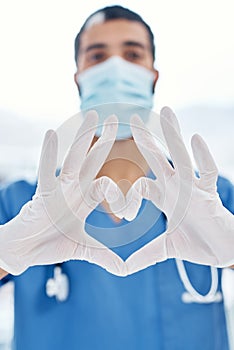 Live healthy to help lower your chances of heart disease. Closeup shot of a medical practitioner making a heart shape