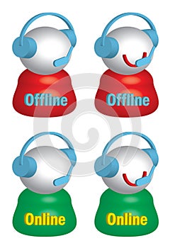 Live Help Offline Online_eps photo