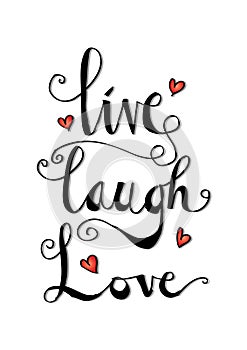 Live, laugh, love card.