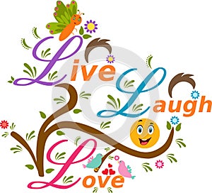 Live Laugh Love illustration