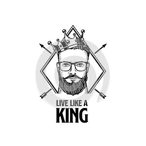 Live like a king hipster with crown