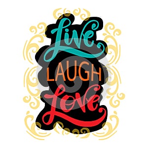 Live Lough Love hand drawn typography poster