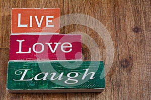 Live Love Laugh blocks