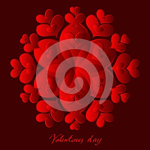 Happy valentines day, vector card