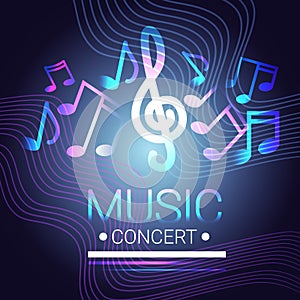 Live Music Concert Banner Colorful Style Modern Musical Poster