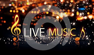 Live Music Gold Silver City Bokeh Star Shine Blue Background 3DLive Music Gold Silver City Bokeh Star Shine Yellow Background 3D