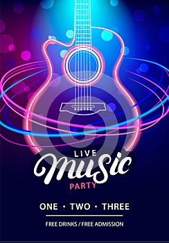 Live Music Party design template photo