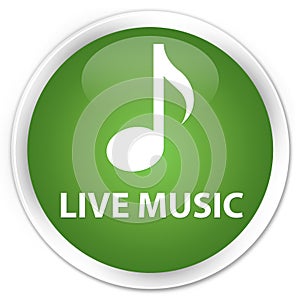 Live music premium soft green round button