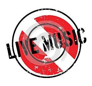 Live Music rubber stamp