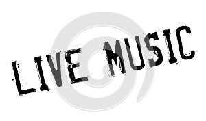 Live Music rubber stamp