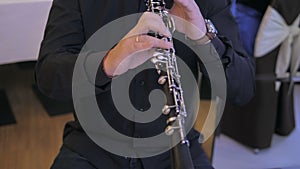 Live music show, saxophone player at a wedding