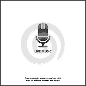 Live musicvector icon on white isolated background.  Layers grouped for easy editing illustration