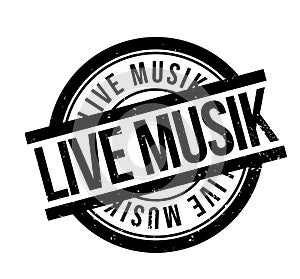 Live Musik rubber stamp