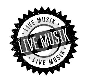 Live Musik rubber stamp