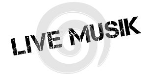 Live Musik rubber stamp