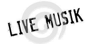 Live Musik rubber stamp