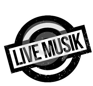 Live Musik rubber stamp