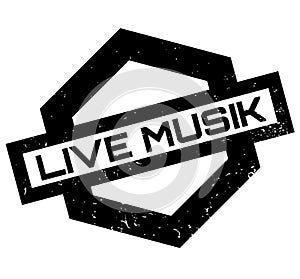 Live Musik rubber stamp