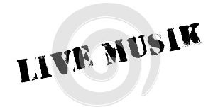 Live Musik rubber stamp