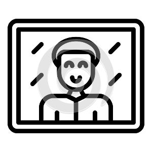 Live news icon outline vector. Media studio