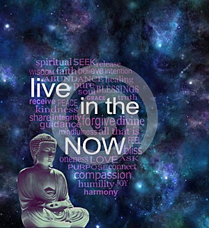 Live in the NOW word cloud