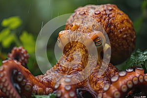 live octopus close up