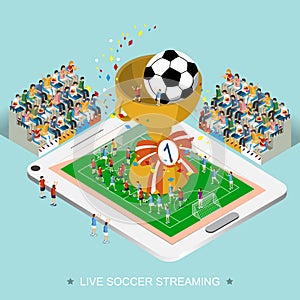 Live soccer streaming concept