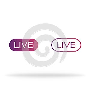 Live stream icon. Online broadcast symbol. Television vector isolated sign. Media live button. Streaming logo. Vector EPS 10