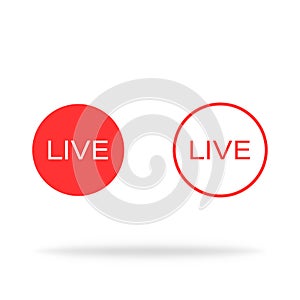 Live stream icon. Online broadcast symbol. Television vector isolated sign. Media live button. Streaming logo. Vector EPS 10