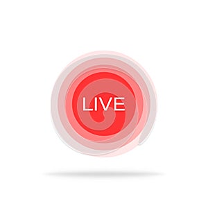 Live stream icon. Online broadcast symbol. Television vector isolated sign. Media live button. Streaming logo. Vector EPS 10