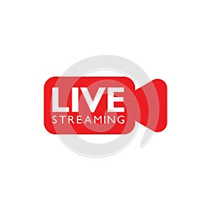 Live stream logo design. Vector illustration