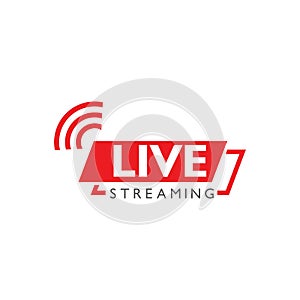 Live stream logo design. Vector illustration