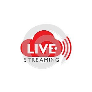 Live stream logo design. Vector illustration