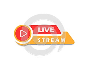 Live stream logo. Vector illustration