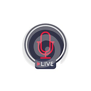 Live stream or online session vector icon