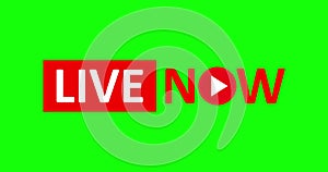 Live Stream sign. Red symbol, button of live streaming, broadcasting, online stream emblem. Alpha channel