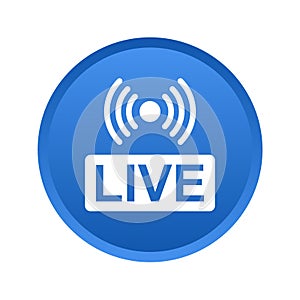 Live streaming button