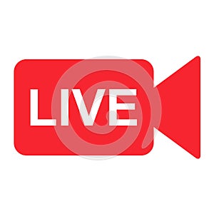 Live streaming icon. Modern air vector button design isolated on white background