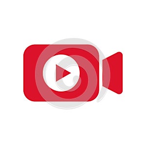 Live streaming icon, Play video recording button, Livestream online, Isolated vector design illustration.