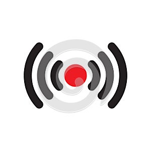 Live streaming icon. Red symbol and button for broadcasting, online stream. Use for tv, shows, movies and live performances. Vecto