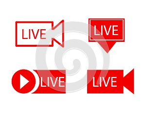 live streaming icon vector illustration