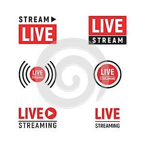 Live streaming symbols set
