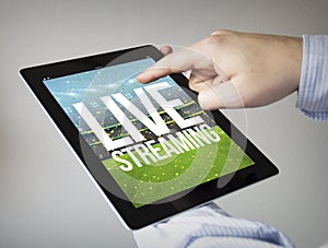 live streaming on a tablet