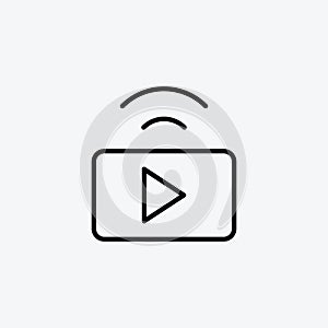 Live streaming vector icon set