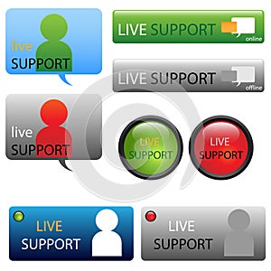 Live support buttons