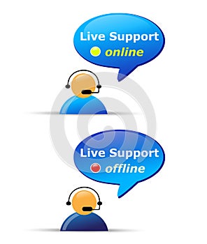 Live support website icons